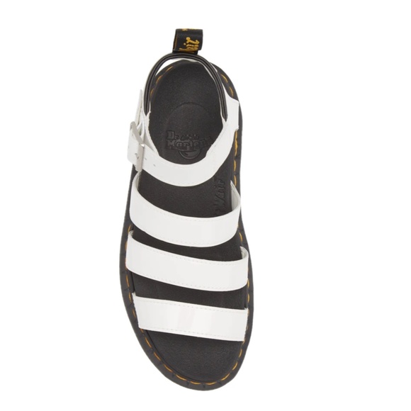 NIB $100 DR. MARTENS Blaire Strap Sandal in White Patent - size 5 UK / 7 US! - Picture 6 of 7